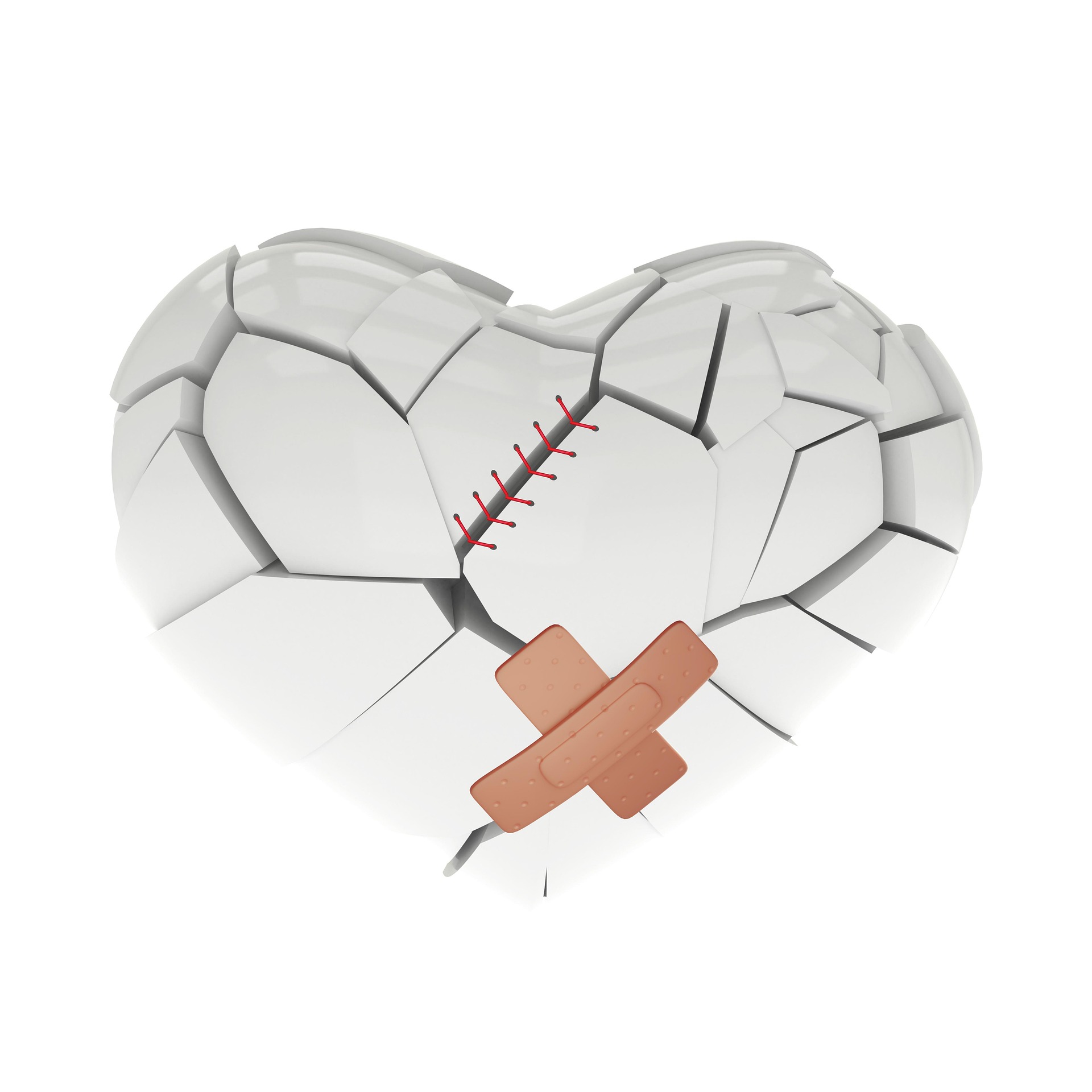 Stitched bandaid heart