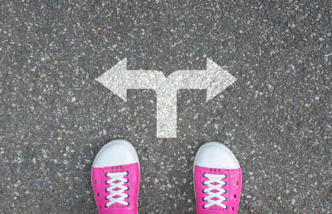 Choice pink shoes path